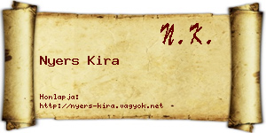 Nyers Kira névjegykártya